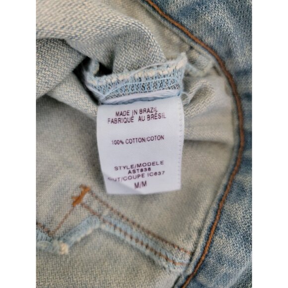 Guess Womens Medium Light Wash Denim Jacket Button-Up Rugged Workwear Style Sz M - Picture 7 of 9